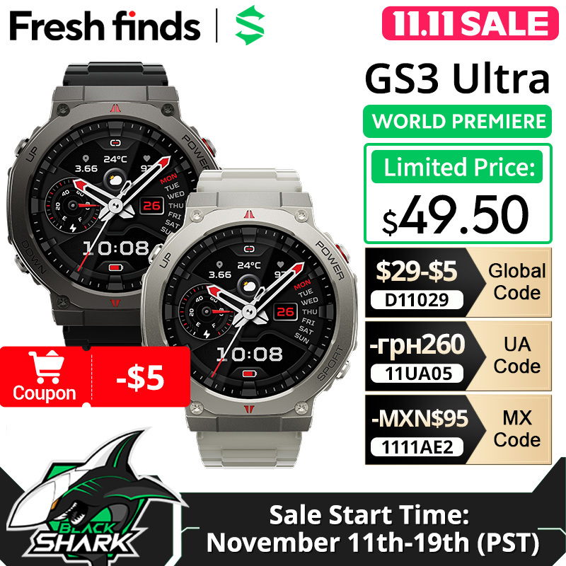 【World Premiere】New BlackShark GS3 Ultra Equipped with dual-frequency GPS 5ATM &|P69K Water Resistance Military Grade Durabili