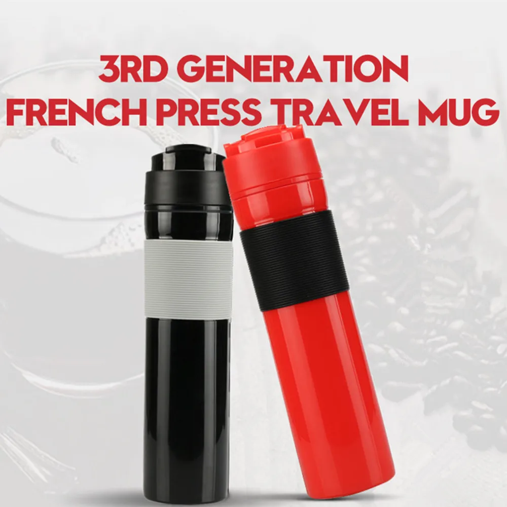 Coffee Maker Portable French Press Pot Car Travel Coffee Maker Cup for Coffee/Tea