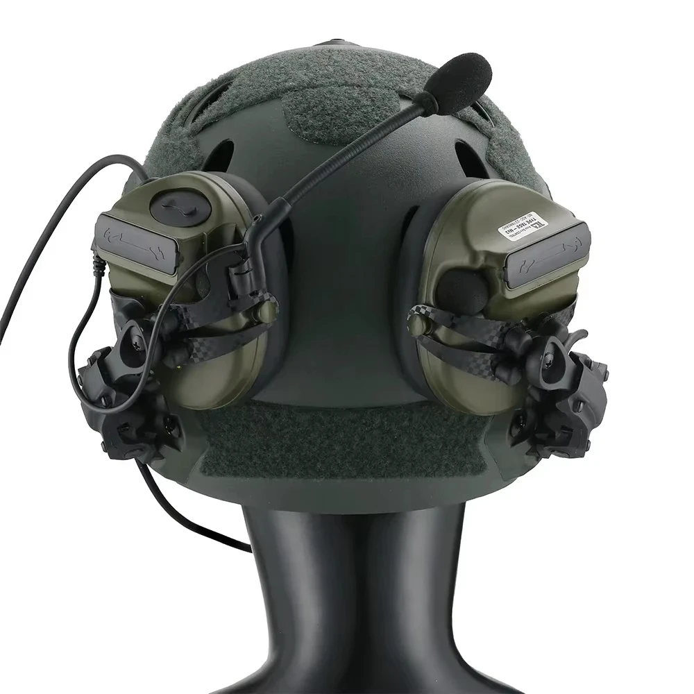 Tactical Shooting Noise Reduction Headset Adapter Carbon Fiber Material Compatible with COMTAC II III Gunfighter Headsets