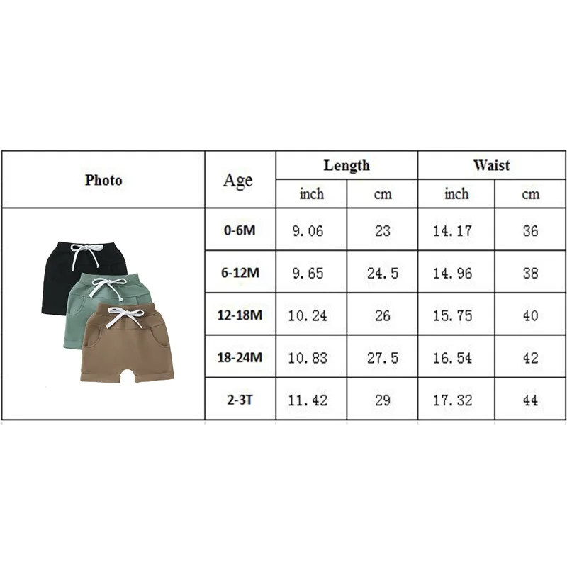 Toddler Baby Boy Shorts Solid Color Elastic Waist Shorts Casual Shorts 3 Pack Summer Clothes