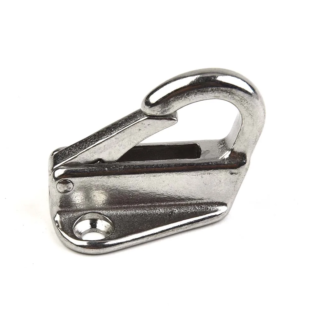 2 Fender Hook Marine 316 Stainless Steel Spring Snap Fending Boat Hardware Spring Locked