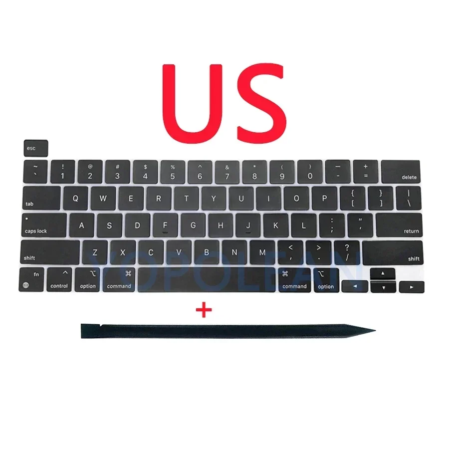 Keyboard Keycap For Macbook Pro 13" M1 M2 A2338 Keycaps Keys Key Cap US UK Russain French Spain Late EMC 3578