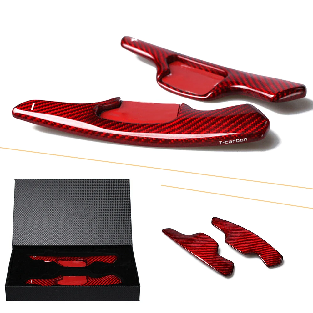 

For Ford Taurus Mondeo Lincoln Car Steering Wheel Shift Paddle Shifter Extension Carbon Fiber Left & Right 2Pcs