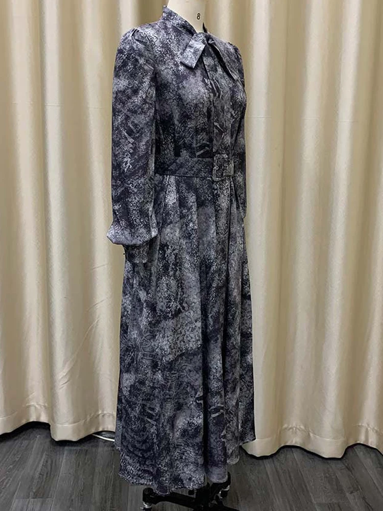 FairyShely ربيع 2025 طباعة حجم كبير فستان المرأة ك...