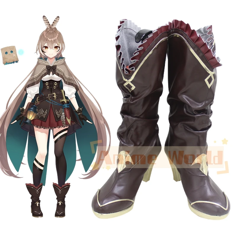 

Nanashi Mumei Brown Shoes Cosplay Boots