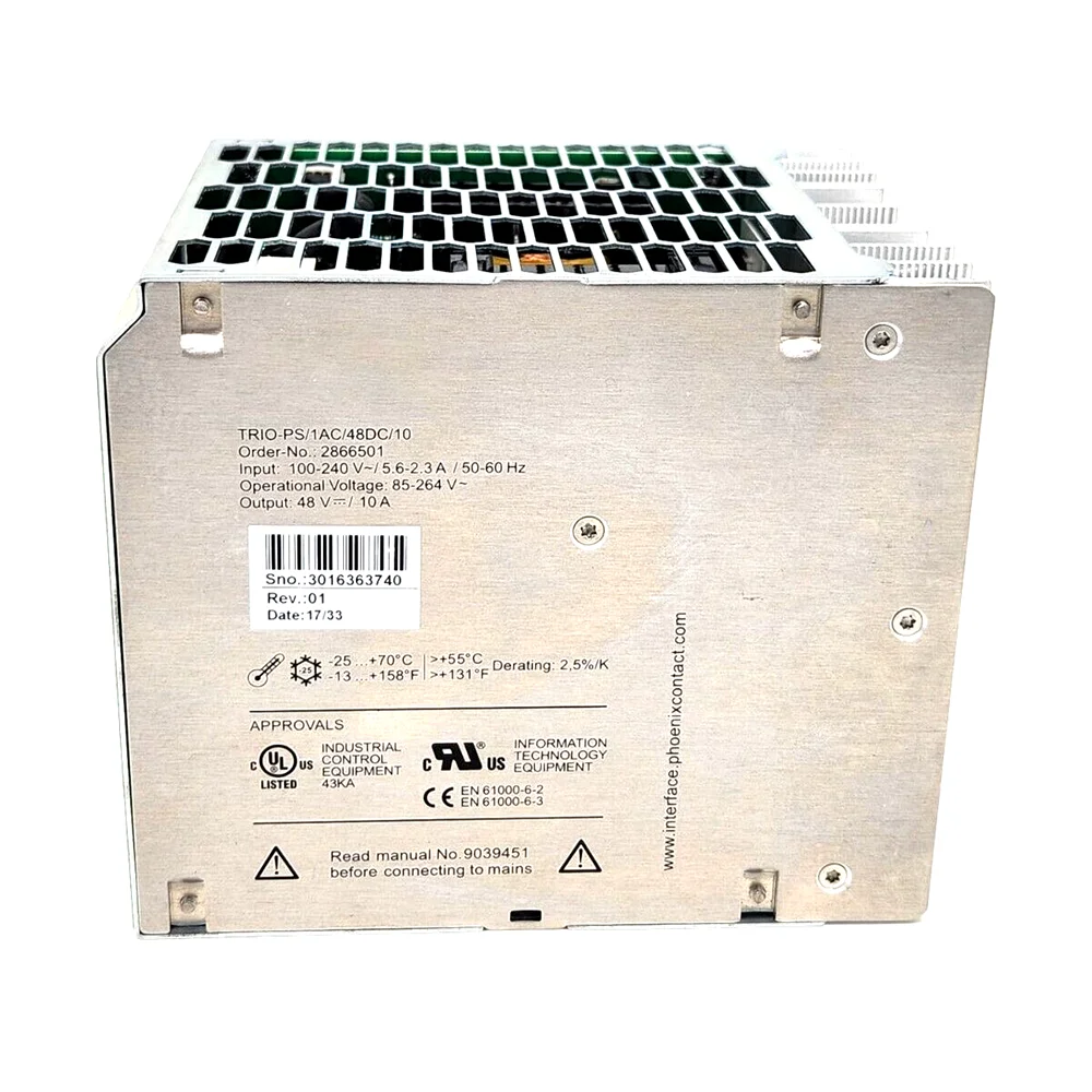 1PCS For Phoenix TRIO POWER Power Supply Output 48VDC/10A 2866501 TRIO-PS/1AC/48DC/10 8 1PCS For Phoenix TRIO POWER Power Supply Output 48VDC/10A 2866501 TRIO-PS/1AC/48DC/10 - Image 6