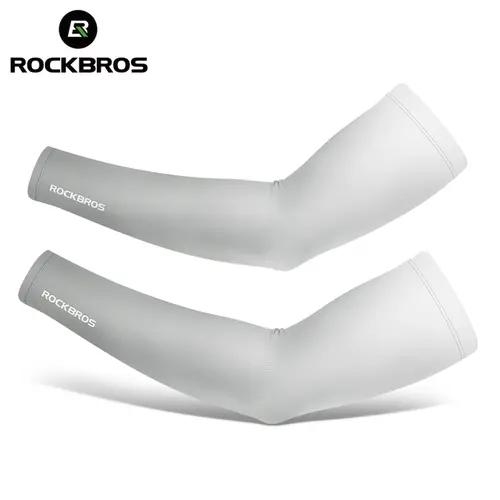 ROCKBROS  Arm Sleeve Breathable Quick Dry UV Protection Cycling Sport Sleeve Ice Fabric Sunscreen Sports Wear Fitness Arm Sleeve - Image 18