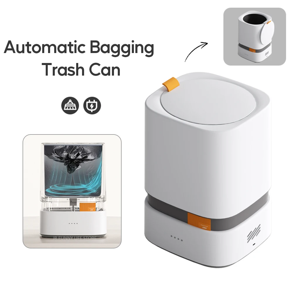 

9L/15L Automatic Bag Laying Trash Can For Kitchen Bathroom Large capacity Smart Trash Bin with lid Wastebasket Smart Home
