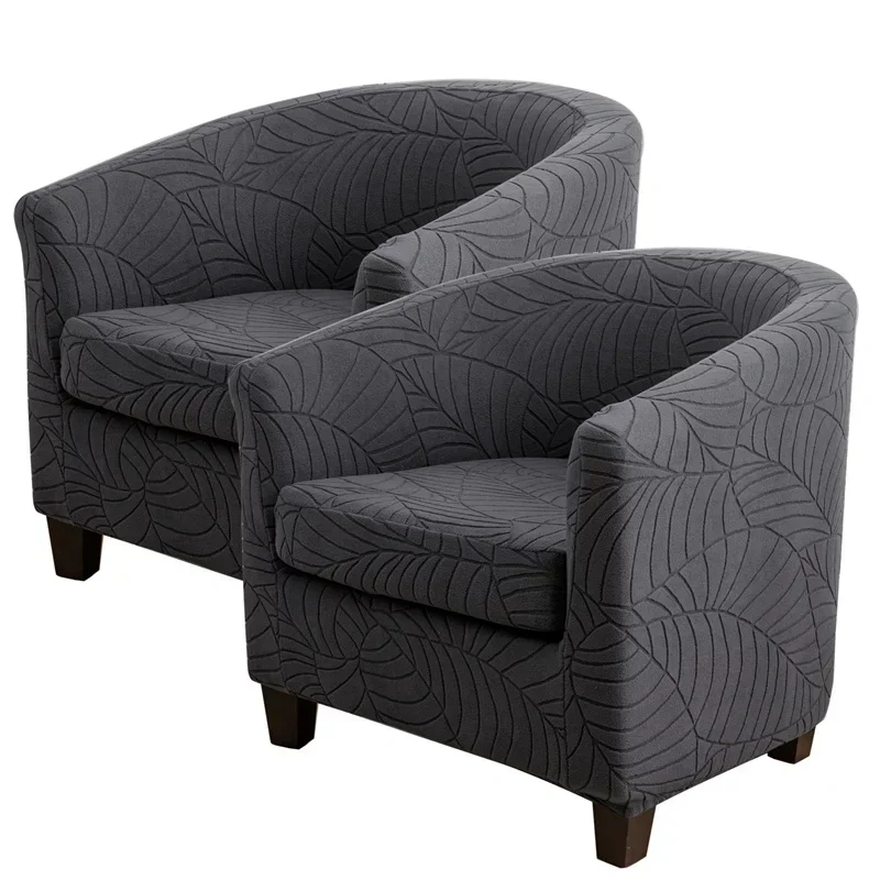 Leaves Jacquard Tub Chair Cover Image 11