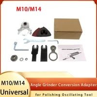 M10/M14 Thread Angle Grinder Conversion Universal Head Adapter for Modification Models Woodworking Polishing Oscillating Tool 1