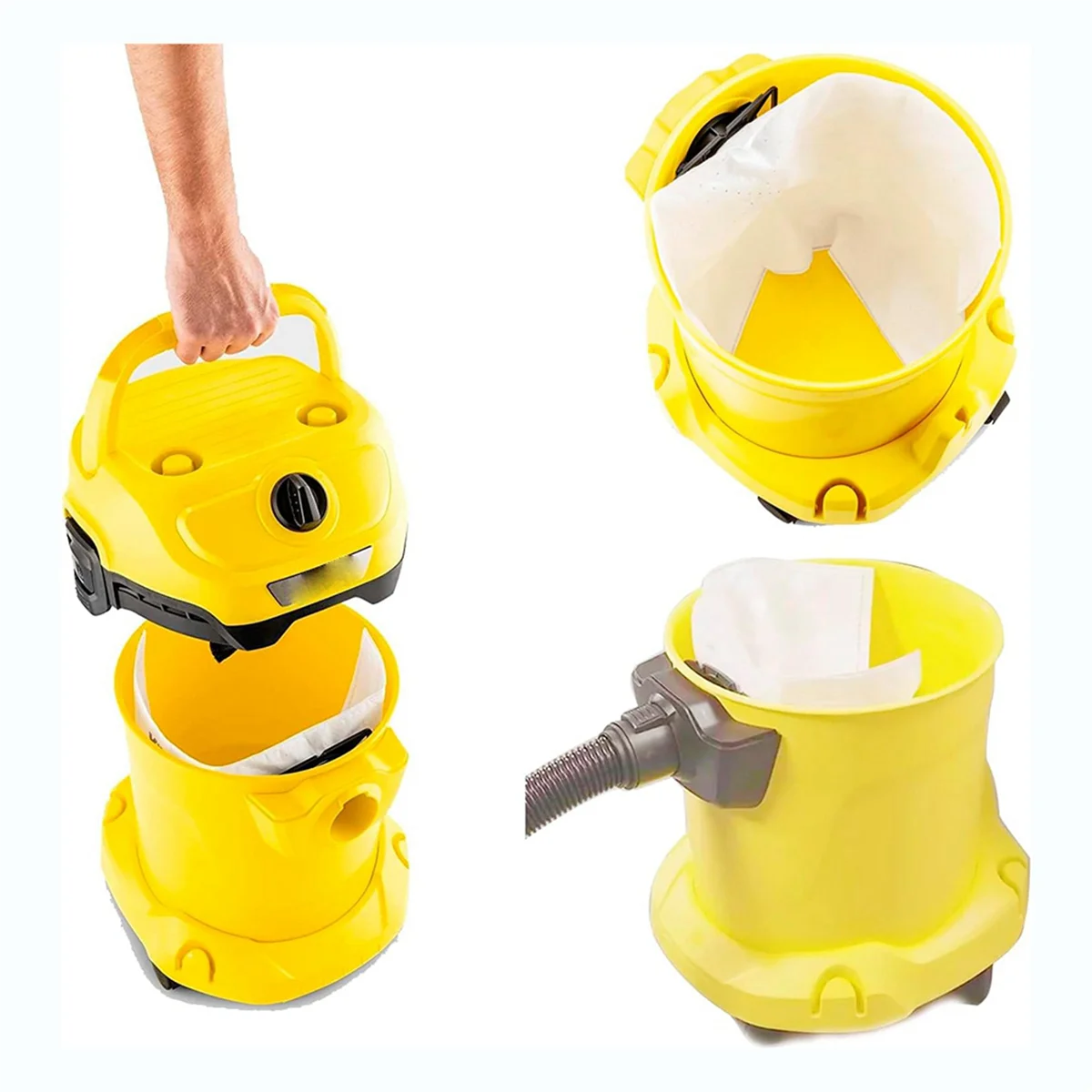 Set 5 Sacchetti Per Aspirapolvere – Ricambio Per KFI 357, KA 40, Kärcher 2.863-314.0, WD2/WD3