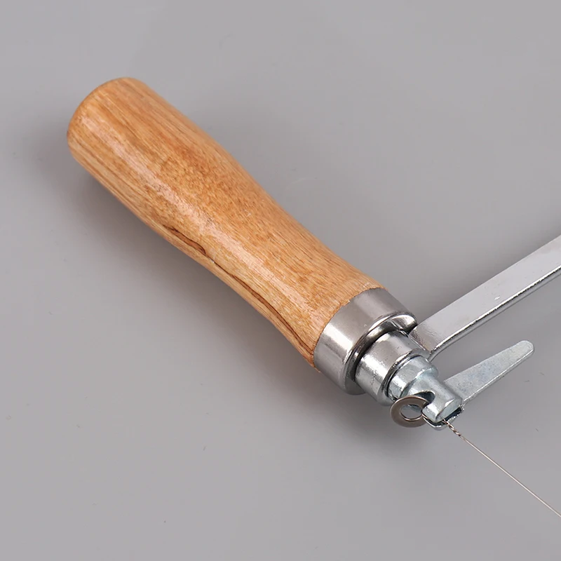Soap cutter 1 PC soap kits loaf wooden stainless steel string cutter saw with 2 strings for candle wax making