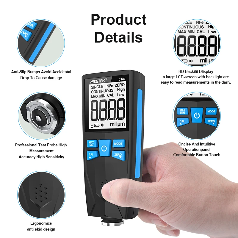 Testeur D'épaisseur De Peinture Pour Voiture - VGEBY - étalonnage