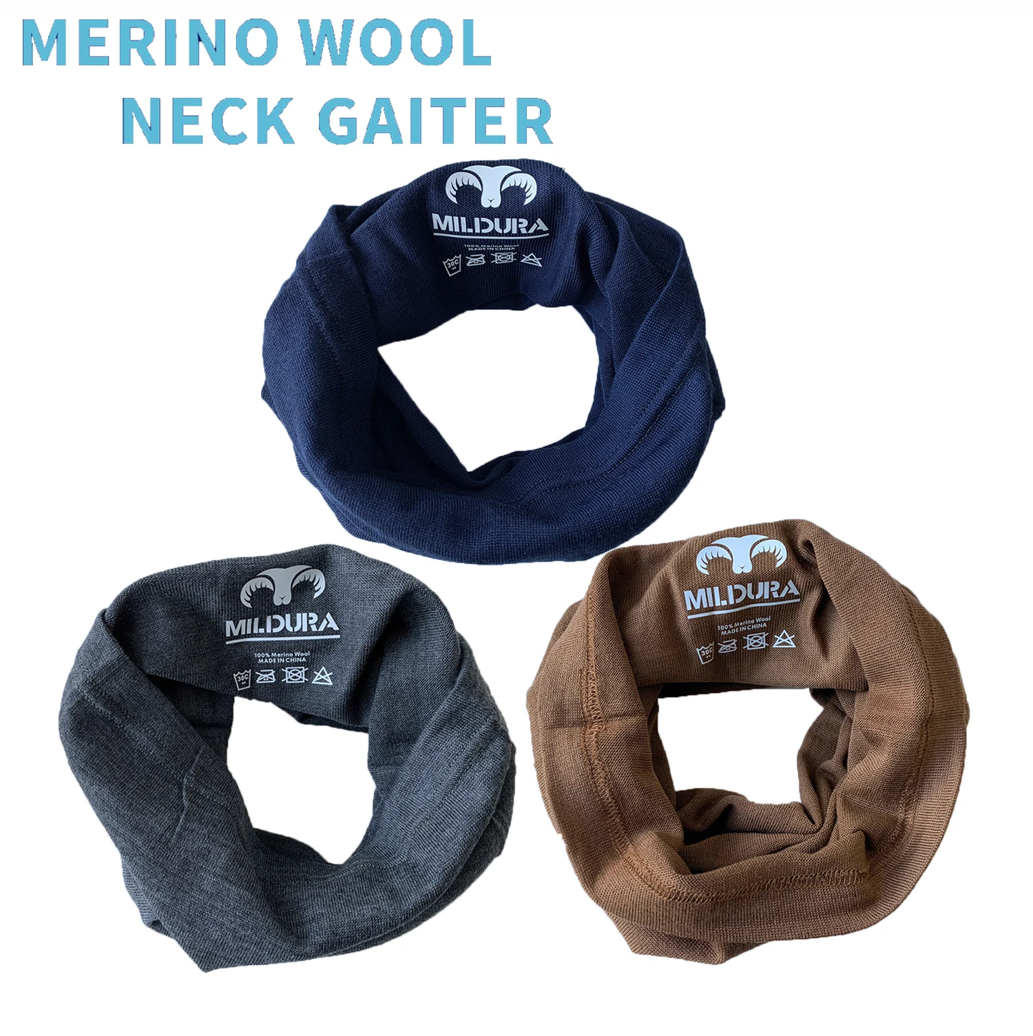Neck Wrap Neck Gaiter Neck Tube Scarf Merino Wool Neck Gaiter Light Quick Dry Breathable Face Mask