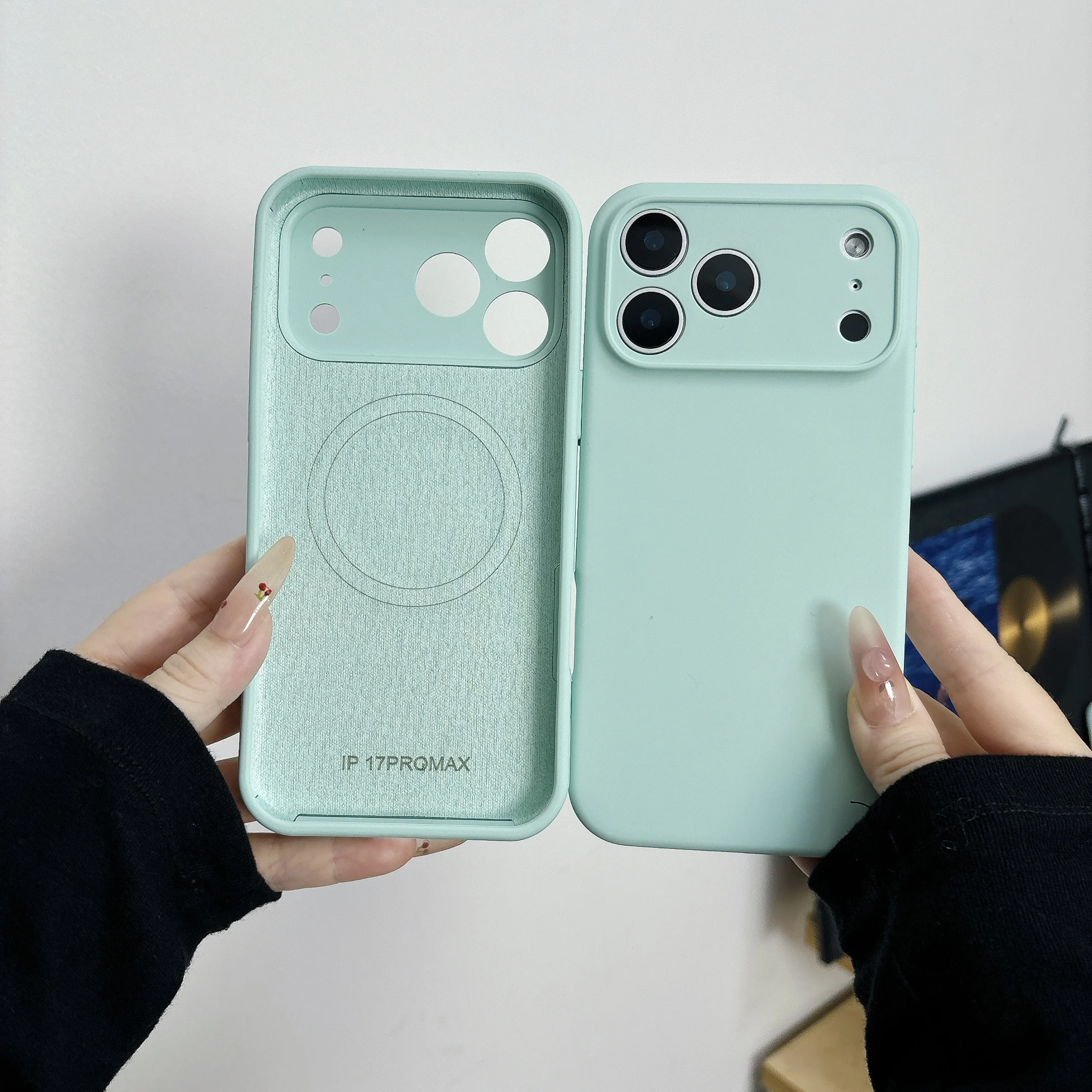Luxury Liquid Silicone Magnetic Case with Lens Protection - Matte Soft Cover