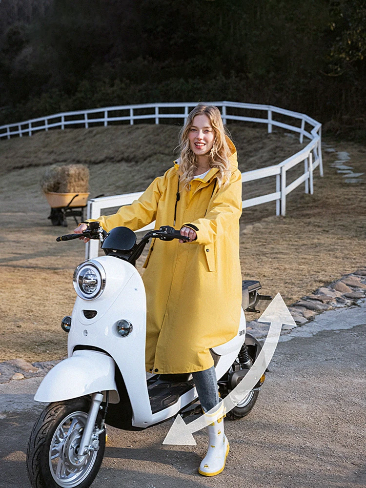 Chubasquero Moto Poncho ZHANGZONGRopa Impermeable Ligera con Capucha,  Impermeable translúcido para Mujer, para Ciclismo al Aire Libre, Talla  única7.30(Color:B) : .es: Moda