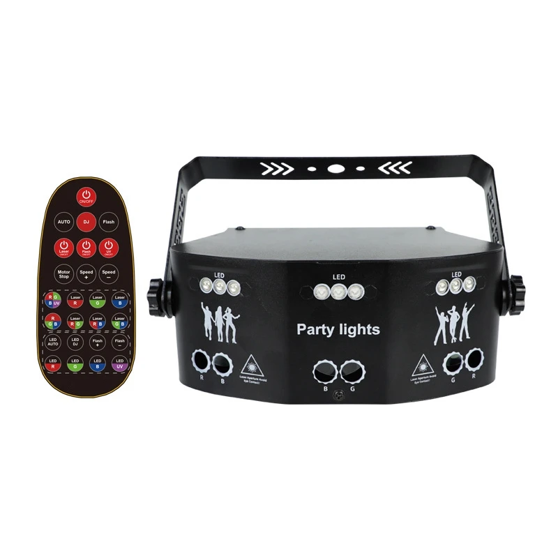 

New Party Pro Disco Light, 15 Eyes DJ Carnival Stage Light Controlled By DMX 512, Sound Active And Remote Control US Plug