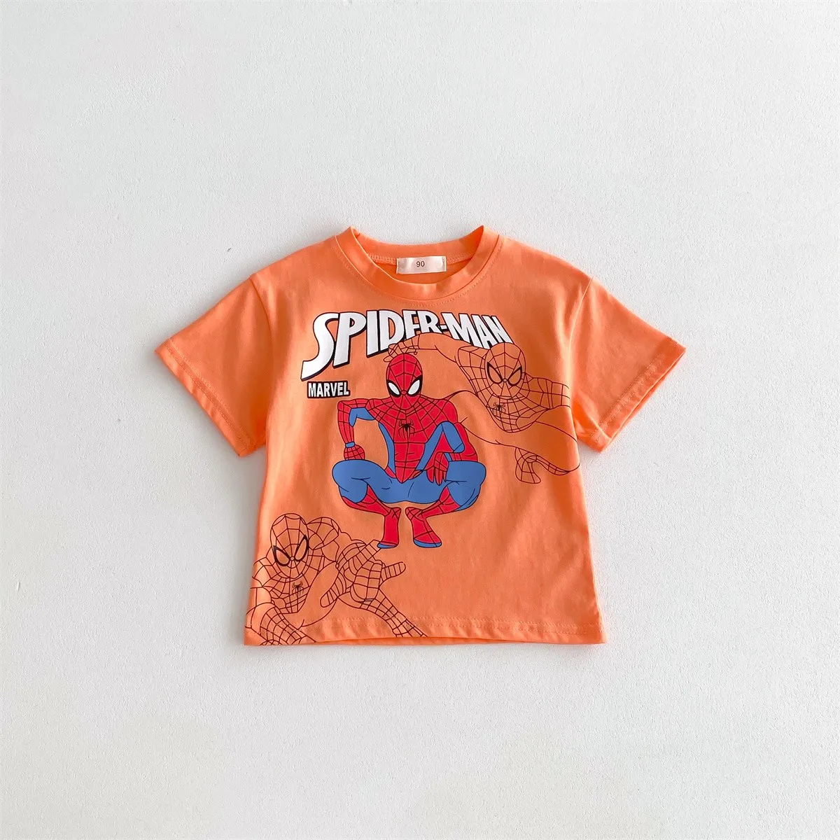 2024 Fashion Boys T-shirt Round Neck Loose Short Sleeves Tees Summer Clothing Spider Man Boys Tops T Shirts Children's Wear Tee 3