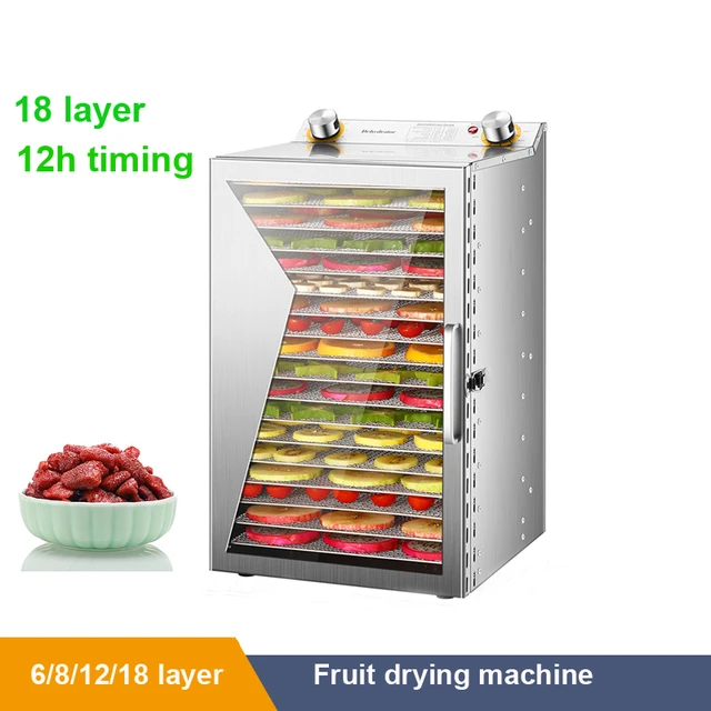 10 Layer Fruit Dryer Food Dehydrator Meat Seafood Food Processing Machine  Commercial Household Vegetables Kitchen Appliances - AliExpress