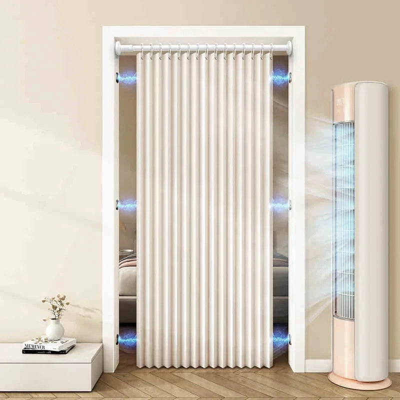 Magnetic Pleated Room Divider Curtain 1