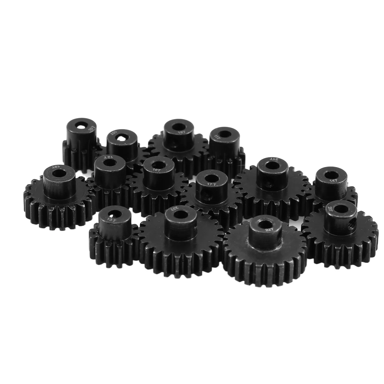 Hardened Steel M0.8 32P 3.175mm 10T 11T 13T 15T 17T 18T 20T 22T 24T Metal Pinion Gear Motor Gear For 1/10 RC Model Car