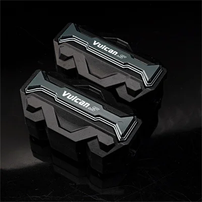 VULCANS Motorcycle Crash Bar Bumper Engine Guard with Decorative Block