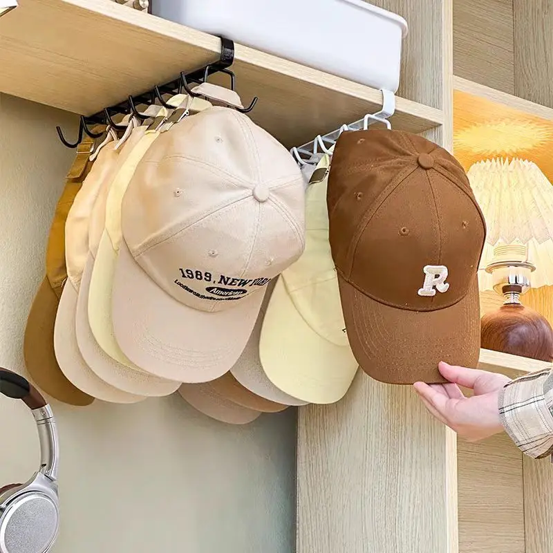 Multi-functional Double Row Hat Organizer Rack Anti-Deformation