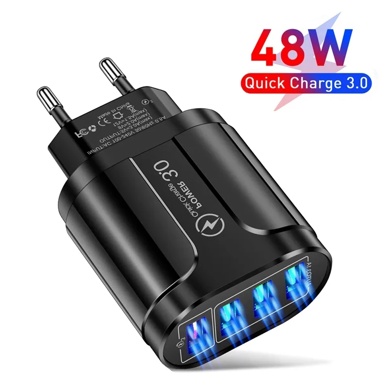 Fast Charging 4 Port Wall USB Charger Adapter