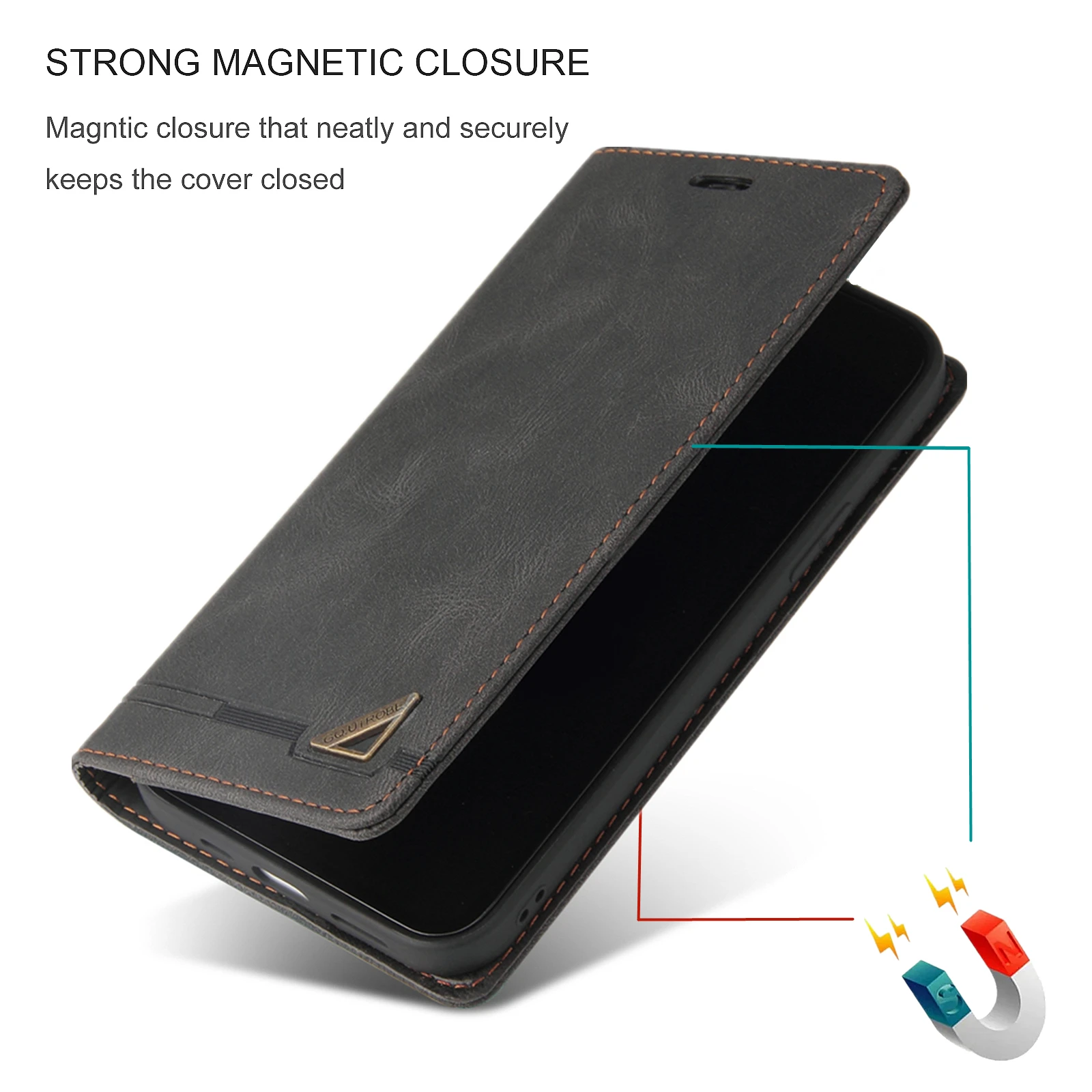 Leather Phone Case Flip Leather Case for Samsung Galaxy S24 Ultra S23 FE S22 S21 Plus A15 A05S A14 A24 A34 A54 A13 A23 A33 A53 5G Card Wallet Cover