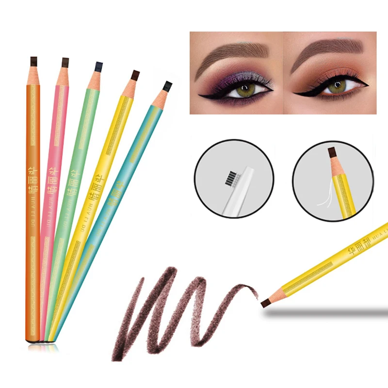 6 Colors Eyebrow Pencil Waterproof Microblading Eyebrow Pen Tint Tattoo