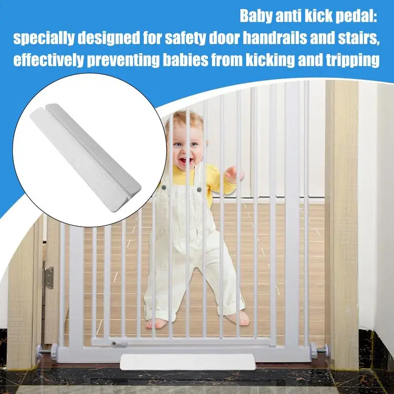 Pet Gate Anti-Kick Pedal Safety Door Anti-Trip Protective Pet Door Rail Wear-Resistant Gate Extensions For Home Living Room