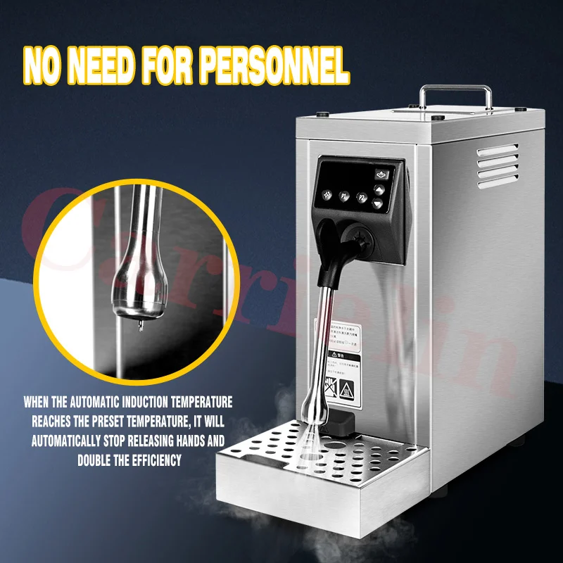 Steam Milk Foam Machine, Commercial Auto Coffee Frother Milk Steamer Cappuccino Latte Coffee Maker 6