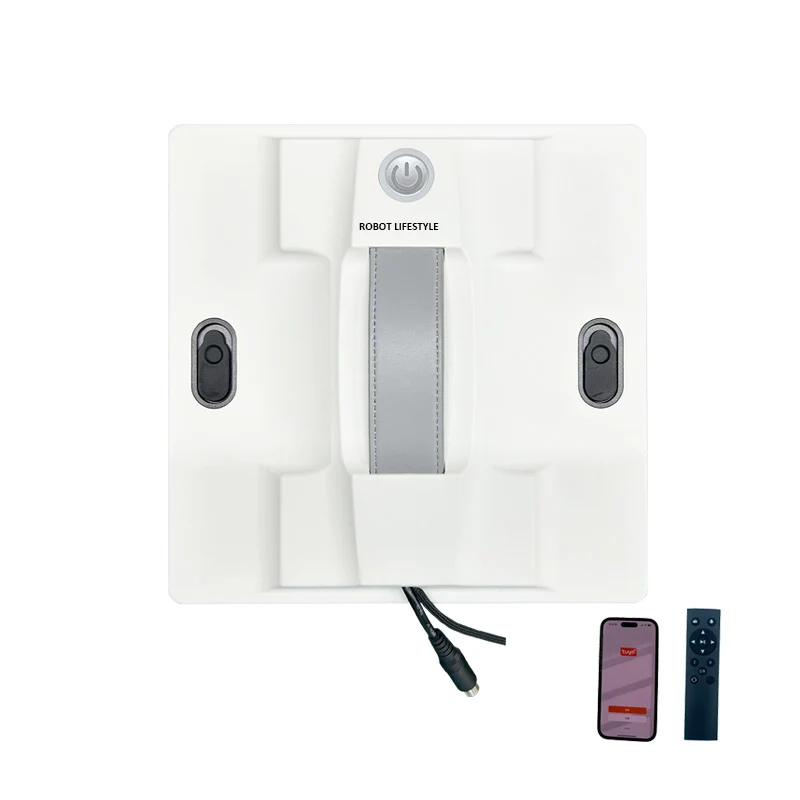 2025 Robotic Window Cleaner Wet Cleaning 5600Pa Strong Suction App Electric Glass Vacuum Wiper Cleaners Smart Remote Control 2