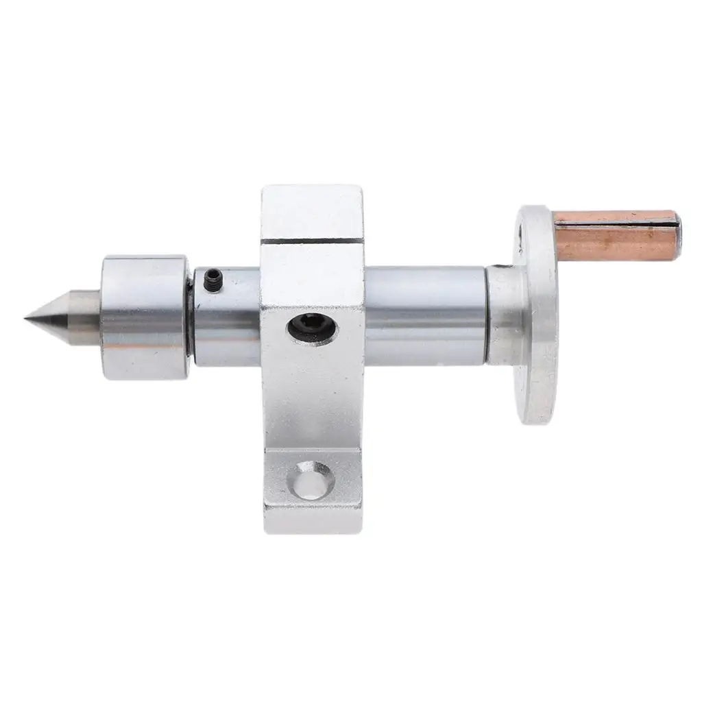 

Silver Adjustable Double Bearing Live Center Revolving Centre DIY Accessories for Woodworking Lathe Mini Lathe