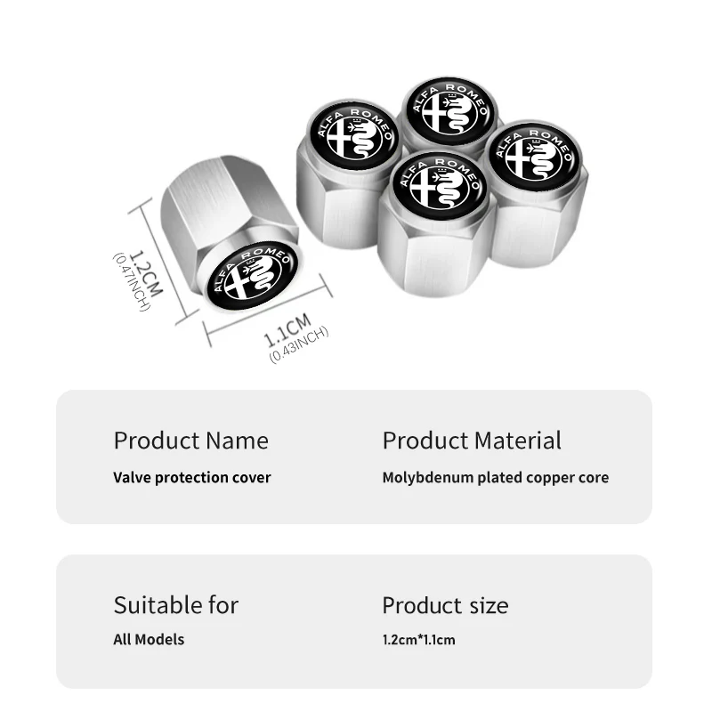 5pcs Anti-Theft Car Tire Valve Protection Caps