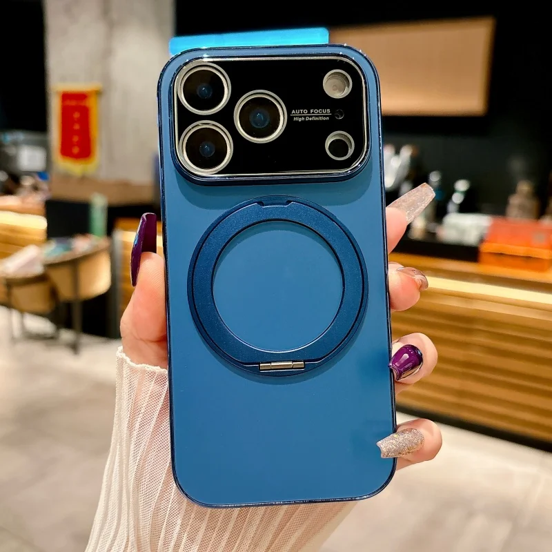 360° Rotating Magnetic Holder Matte Case with Camera Protection and Magsafe Compatibility