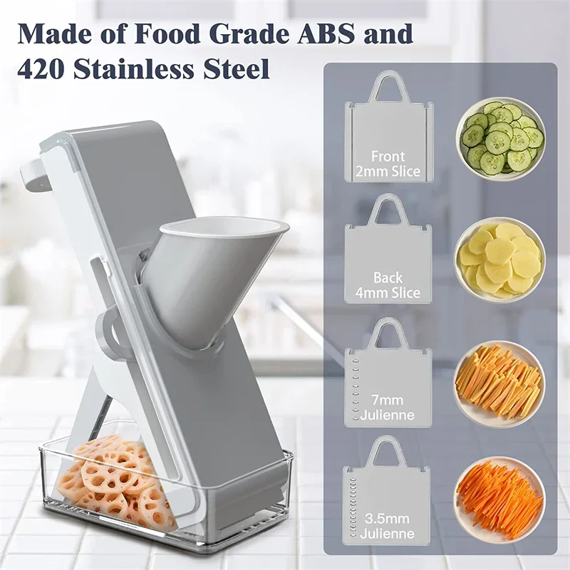 Multifunctional Vegetable Cutter Adjustable Grater Shredding Artifact Kitchen Slicing Artifact Manual Grater Kitchen Tool