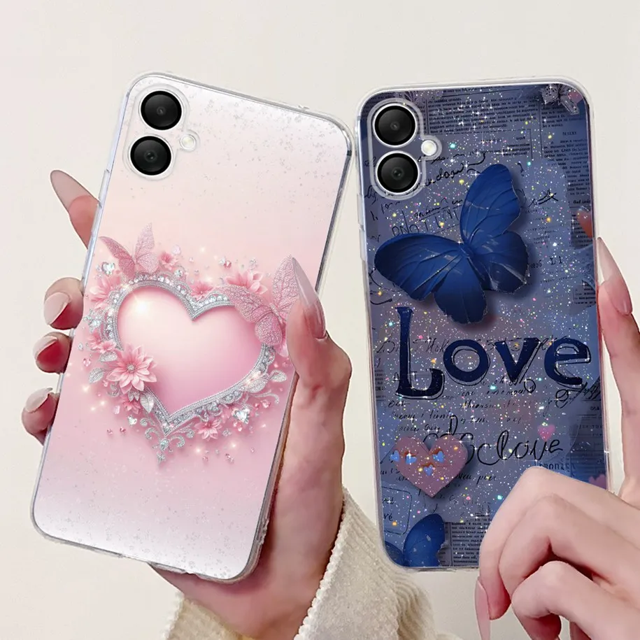 Floral Love Heart Soft Silicone Phone Case - Elegant TPU Cover
