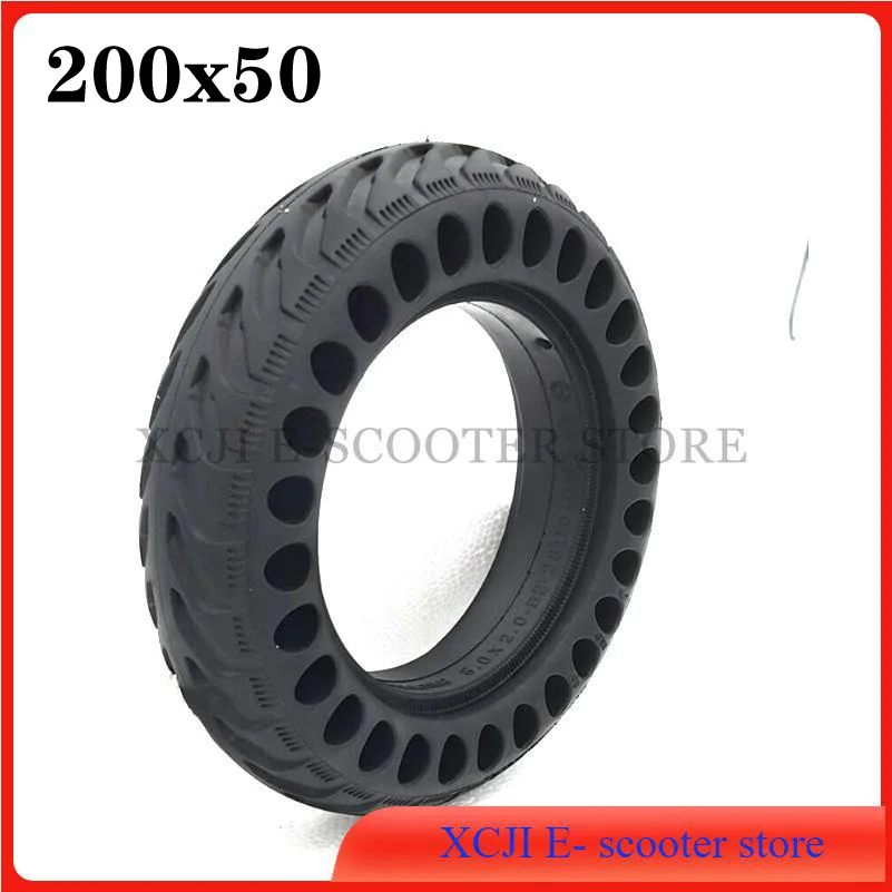 

Electric Scooter Parts 8-inch 200x50 Air-free Honeycomb Hole Solid Tube Replacement Tyre Tire Wear-resistant Non-slip Solid Tire