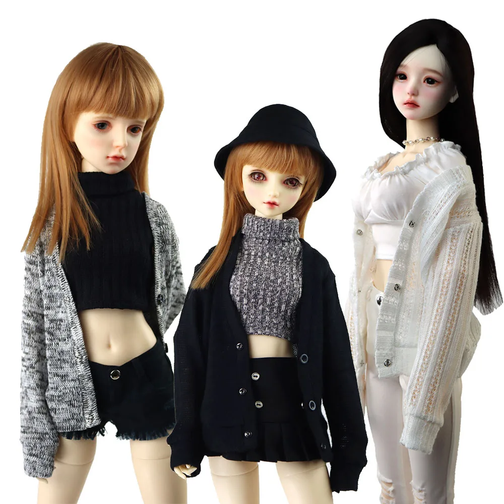

BJD Doll clothes 58-60CM 1/3 Fashion Girls SD Dolls toys Ball Jointed Doll Fashion wool cardigan, hot pants, short skirt