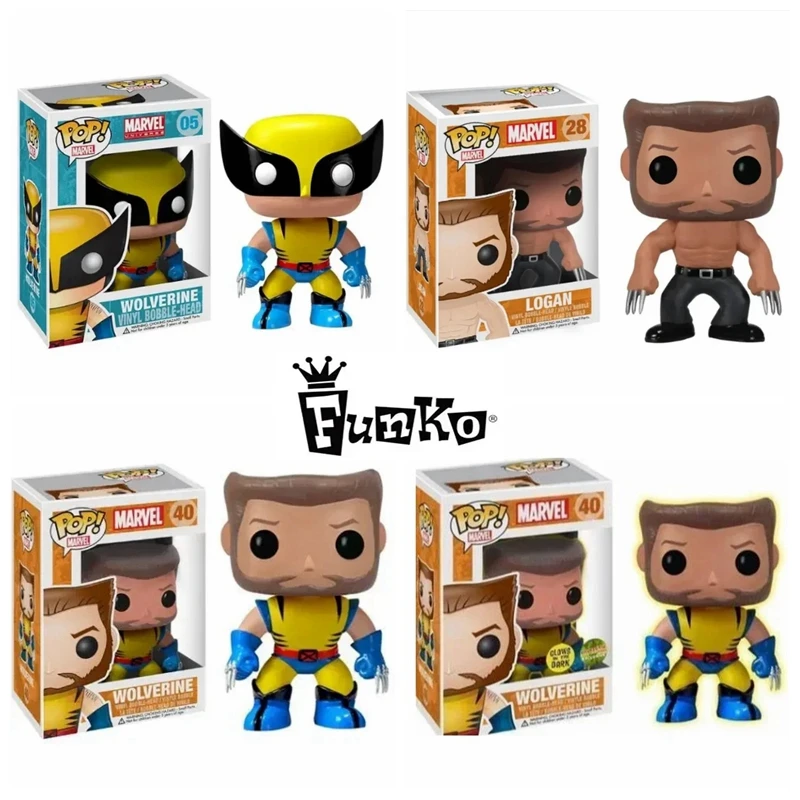 2024 Più Nuovo Funko Pop Wolverine #05 Logan #28 Wolverine #40 Si Illumina Al Buio Figura In Vinile Modello Giocattoli Per Decorazioni Regali