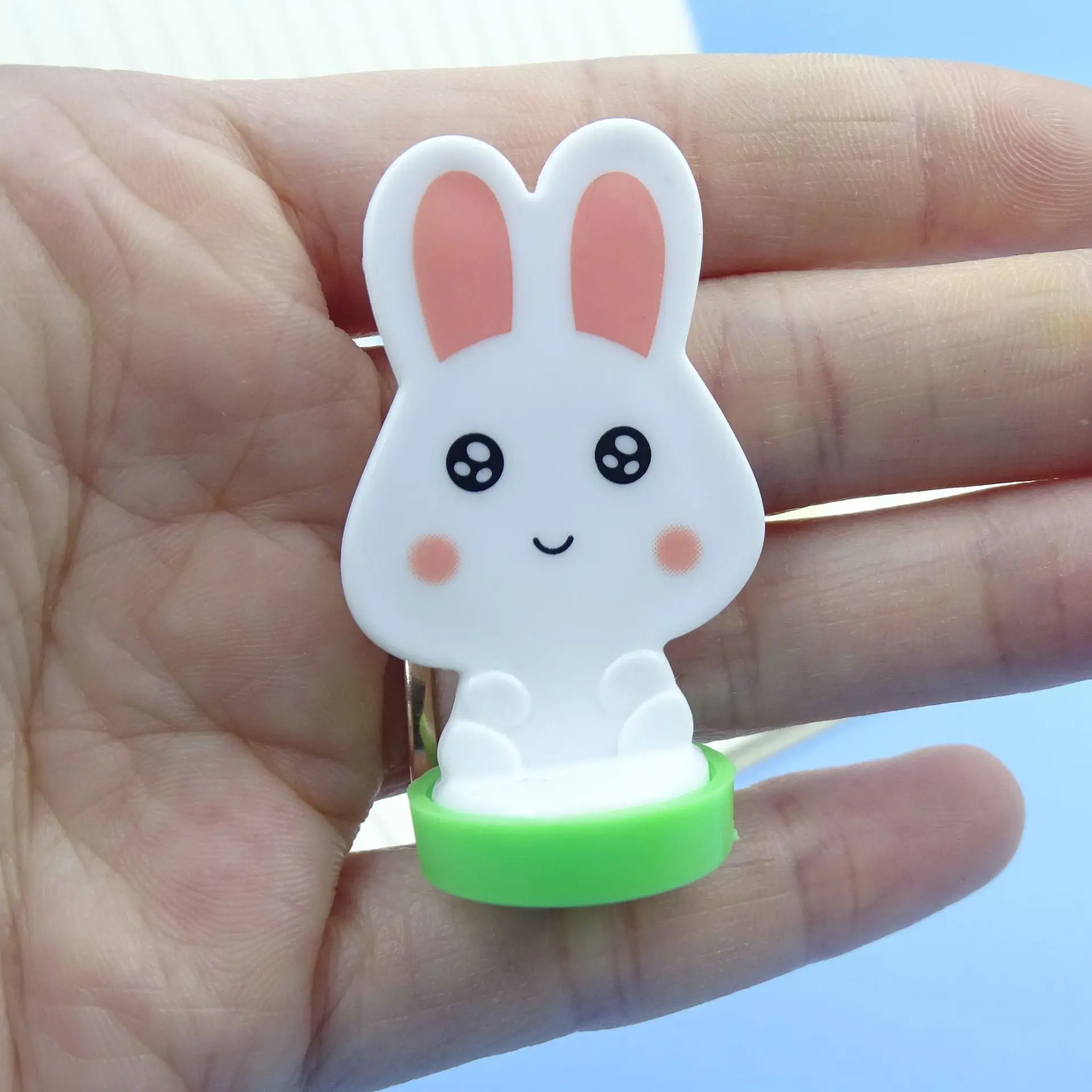 20Pcs Kids Cartoon Animal Bunny Stamp Small Toys Kindergarten Small Gifts Twisted Egg Toys Student Painting Supplies