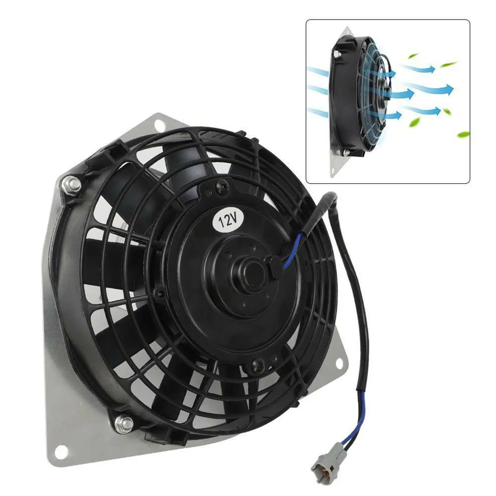 Radiator Cooling Outlet Fan Automotive Repair Parts 1S3-12405-00-00 Convenient Assemble Black Color 1S3124050000 Assembly