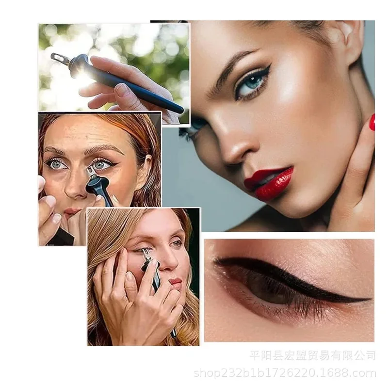 Silicone Eyeliner Guide Tool Hyper Easy No Skip Eye Makeup Styling Drawing Guide Gel Reusable Eyebrow Eyeshadow Brush Tool