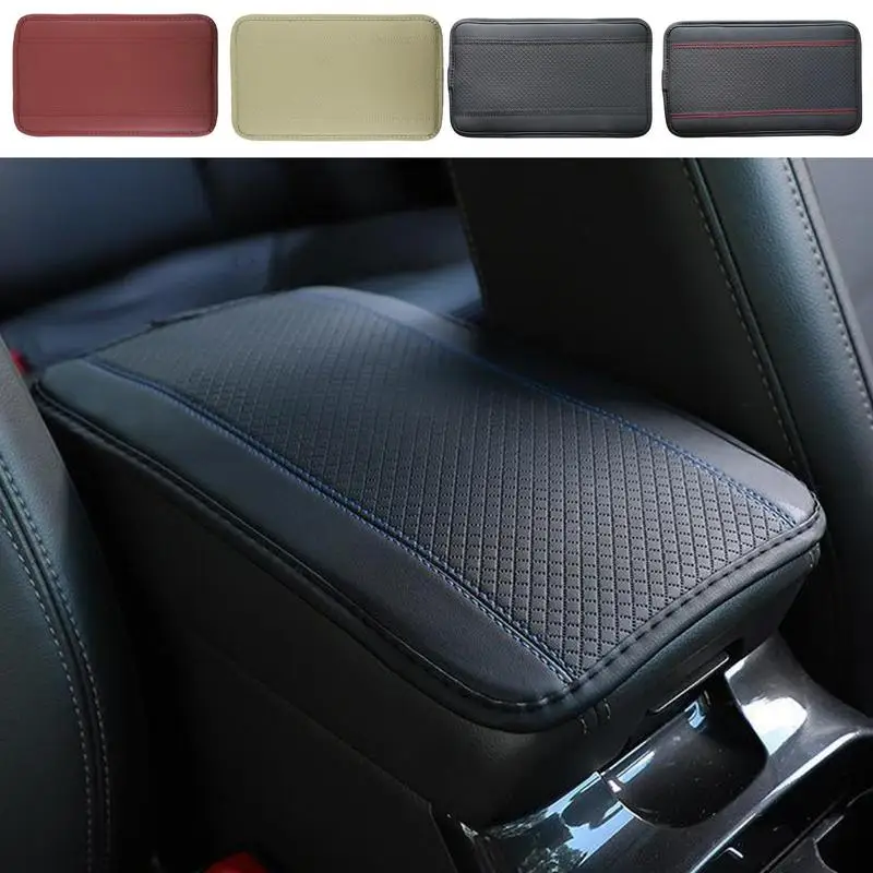 

car Center Console Mat Universal Auto Interior Artificial PU Leather Protector Center Console Armrest Seat Box Anti-Scratch Pad