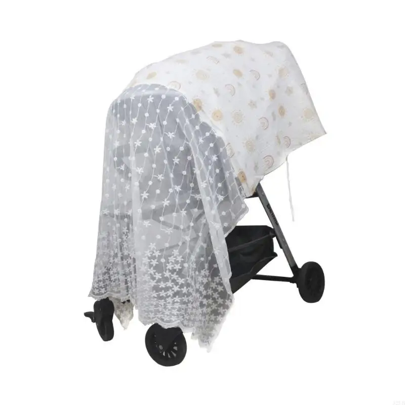 Vollständige Abdeckung Baby Wagenfliege Netting Baumwollpolyester gestickt – Detail 5