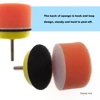 16 Pcs 2 Inch Buffing Polishing Pad Kit with M6 Drill Adapter Car Sponge Buffer Pad Grip Backing Pad for Buffer Polisher Sanding 6