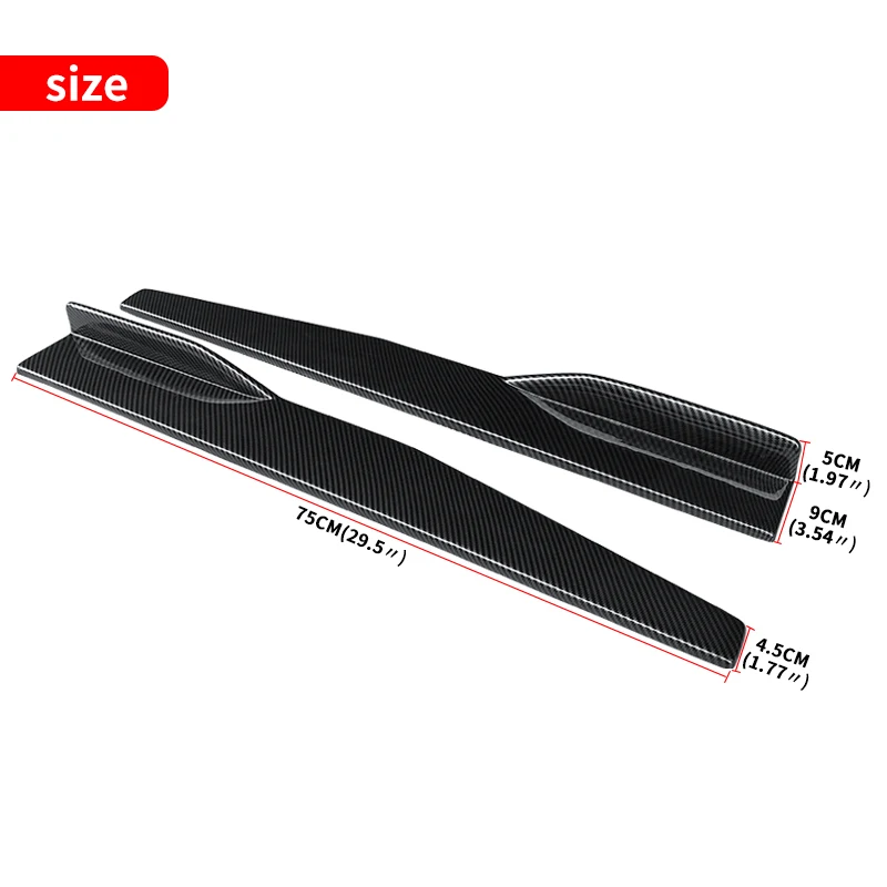 Universal Side Skirt For Audi Series A3 A4 B8 B6 A6 C6 A5 B7 Q5 C5 8P Q7 TT C7 A1 Q3 S3 A7 A8 Car Bumper Diffuser Spoiler Aprons