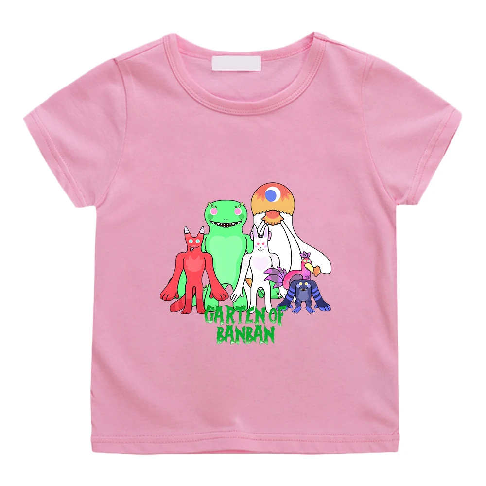 

Garten of Banban Monster Print T-shirt Hot Game Cartoon Boys and Girls Tee-shirt 100% Cotton Tees Children Kawaii Soft Tshirts