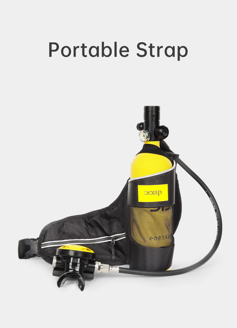 DIDEEP 1L Mini-Tauchflasche, 15-20 Min. Unterwasser-Tauchzeit, Einfach zu bedienen, Tragbare Tauchflasche mit 3000 PSI, Sommer-Outdoor-Tauchausrüstung zum Abkühlen und Entspannen – Detail 4